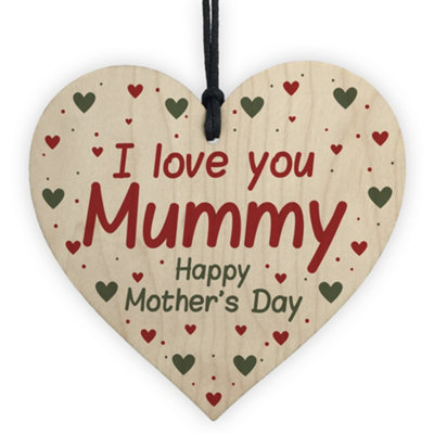 Red Ocean Love You Mummy Gift Mother's Day Gift Mother's Day Card Gift From Daughter Son Keepsake Plaque from B&Q