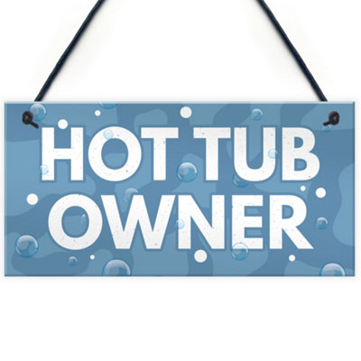Red Ocean Novelty Hot Tub Sign Hanging Garden Plaque Home Decor Garden Shed Jaccuzzi Decor Friendship Gifts from B&Q
