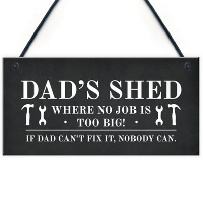 Red Ocean Dads Shed Sign Hanging Garden Plaque Gift For Dad Fathers Day Funny Gift For Him from B&Q