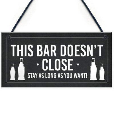 Red Ocean Funny Man Cave Bar Sign Hanging Garage Pub Garden Plaque  Gift from B&Q