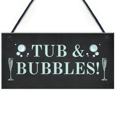 B&Q -  Novelty Hanging Hot Tub Lazy Spa Signs Home Decor Garden Signs For Hot Tub