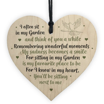 Red Ocean Hanging Memorial Gift For Mum Nan Novelty Garden Shed Signs Summerhouse Plaque from B&Q