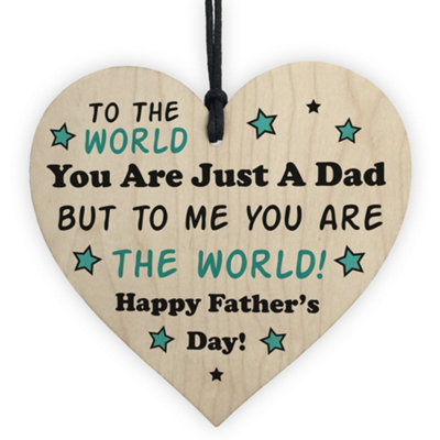 B&Q -  Dad Gifts Special Thank You Fathers Day Gift For Dad From Daughter Son Heart Keepsake