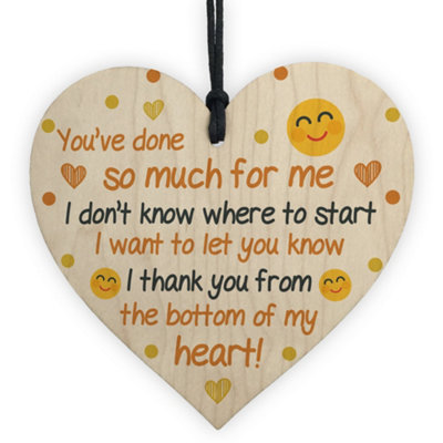 Red Ocean Teacher Gift Poem Thank You Gift Hanging Heart Friendship Mentor Gift Keepsake from B&Q
