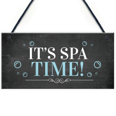 Red Ocean Home Hot Tub Hanging Sign Novelty Lazy Spa Decor Sign For Home Shed Garden from B&Q