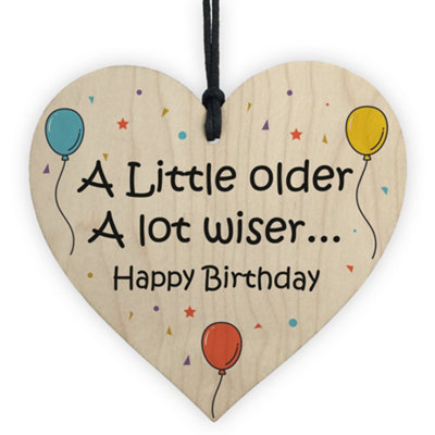 B&Q -  Quirky Birthday Gift For Mum Dad Auntie Uncle Friend Wood Heart Birthday Gift For Him Her