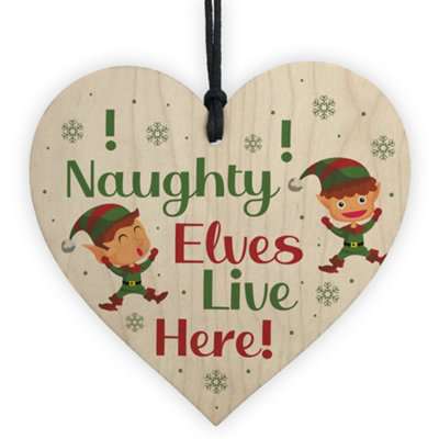 Red Ocean Funny Christmas Decoration Elf Sign Elf Accessories Daughter Son Xmas Gift from B&Q
