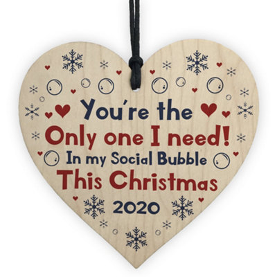 Red Ocean Funny Quarantine Lockdown Gift Christmas Bauble Family Couple Gift Keepsake from B&Q