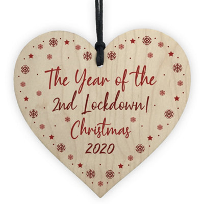 Red Ocean Lockdown Christmas 2020 Christmas Tree Decoration Family Gift Home Decor Keepsake from B&Q