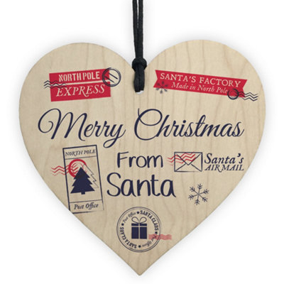 Red Ocean Christmas Present Gift Tag From Santa Christmas Favours Daughter Son Grandchildren Gift from B&Q