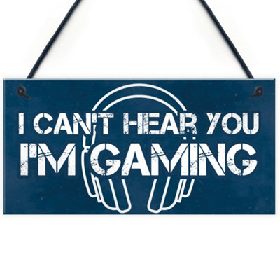 Red Ocean Gaming Bedroom Door Sign Novelty Gamer Gift For Brother Son Dad Christmas Gifts For Him from B&Q
