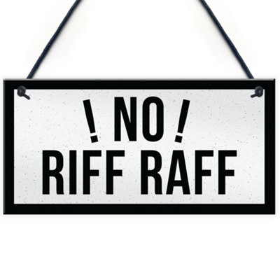 Red Ocean No Riff Raff Bar Pub Shed Hanging Sign Man Cave Gifts For Him Home Bar Sign from B&Q