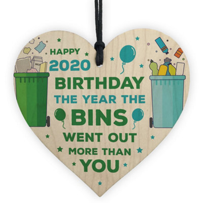 Red Ocean Funny Rude Birthday Gift For Mum Dad Daughter Son Lockdown Gift Wood Heart Keepsake from B&Q
