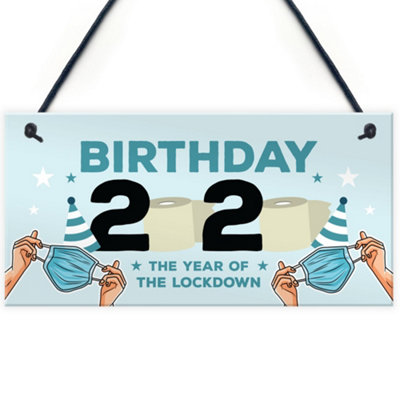 Red Ocean Lockdown Birthday Gift Hanging Plaque Funny Birthday Decoration Keepsake from B&Q
