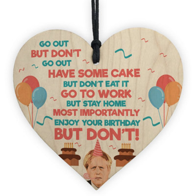 Red Ocean Funny Birthday Card Present For Him Her Lockdown Quarantine Gift Daughter Son from B&Q