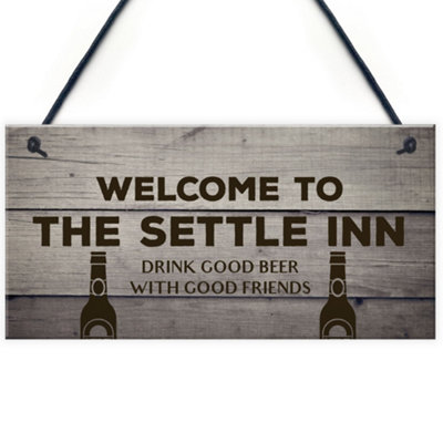 Red Ocean Funny Bar Sign For Home Garden Man Cave Garage Sign Gift Gin Gift from B&Q