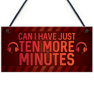 Red Ocean Novelty Sign For Gamer Hanging Games Room Bedroom Sign Gifts For Him Boys from B&Q