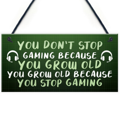 Red Ocean Games Room Novelty Gamer Sign For Boys Bedroom Man Cave Funny Gifts For Him from B&Q