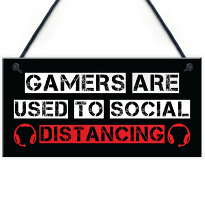 Red Ocean Funny Gaming Sign For Boys Bedroom Man Cave Novelty Gift For Him Lockdown Gift from B&Q