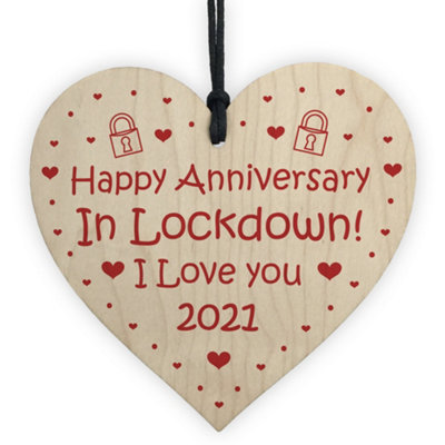 B&Q -  Happy Anniversary Gift In Lockdown 2021 Boyfriend Girlfriend Husband Wife Keepsake