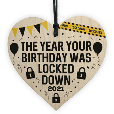 Red Ocean Birthday Lockdown Gifts Novelty Wood Heart Gifts For Friend Him Her 2021 Gifts from B&Q