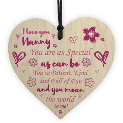 Red Ocean Nanny Gift For Mothers Day Novelty Heart Gift For Nanny Mother's Day Birthday Gift For Her from B&Q