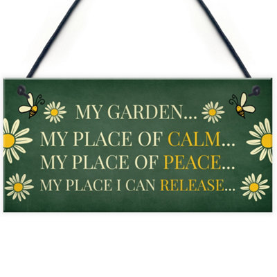 Red Ocean My Garden Sign Garden Summerhouse Shed Sign Mum Nan Nanny Grandma Gift from B&Q