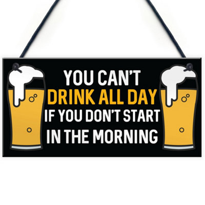 Red Ocean Funny Bar Sign For Friend Novelty Home Bar Gifts For Him Her Man Cave Signs from B&Q