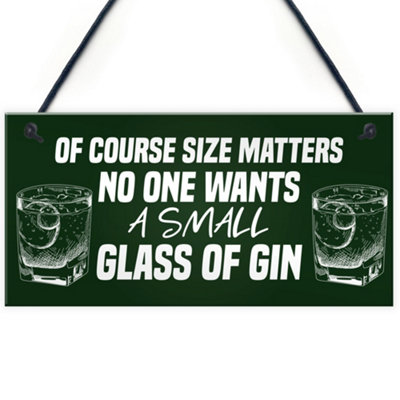Red Ocean Funny Gin Sign Gifts For Her Novelty Home Bar Man Cave Gifts For Friend from B&Q
