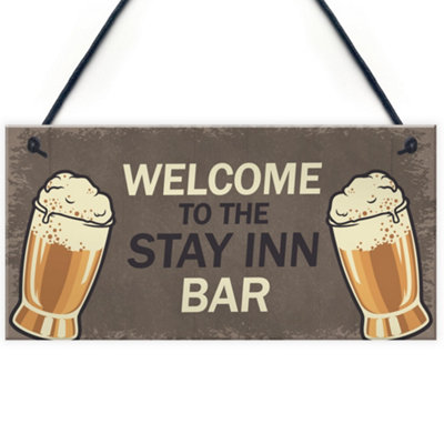 Red Ocean Funny Bar Signs Novelty Man Cave Plaques Quarantine Gifts Funny Gift Ideas from B&Q