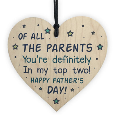 Red Ocean Funny Fathers Day Gift Idea Novelty Wooden Heart Plaque Gift For Dad Gift For Him from B&Q