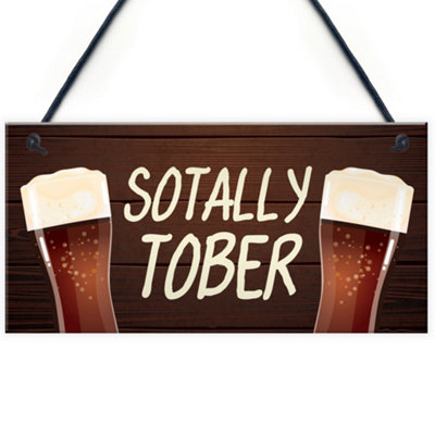 Red Ocean Funny Home Bar Plaque Hanging Man Cave Bar Sign Gift For Him from B&Q