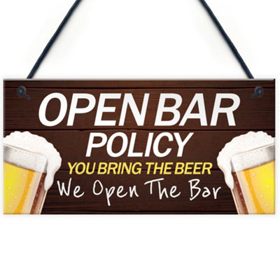 Red Ocean Funny Bar Sign Man Cave Pub Bar Sign Hanging Sign Gift For Him Gift from B&Q