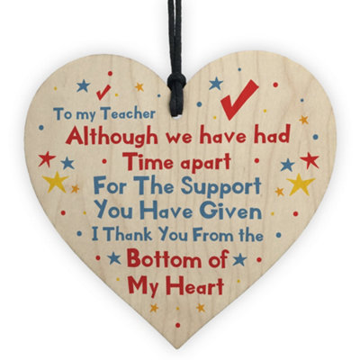 Red Ocean Lockdown Gift For Teacher Teaching Assistant Nursery Preschool Heart Thank You from B&Q