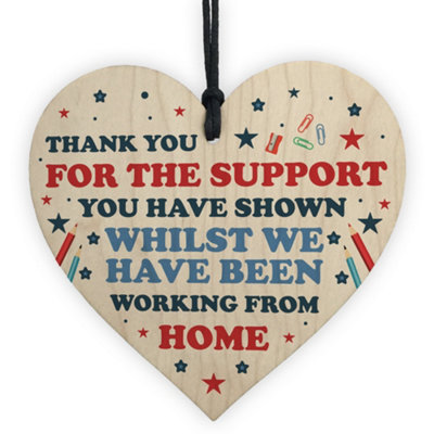 Red Ocean Thank You Gift For Teacher Teaching Assistant Tutor Mentor Wood Heart Gift Sign from B&Q