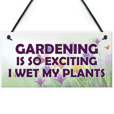Red Ocean Funny Garden Sign Hanging Plaque Summerhouse Shed Home Decor from B&Q