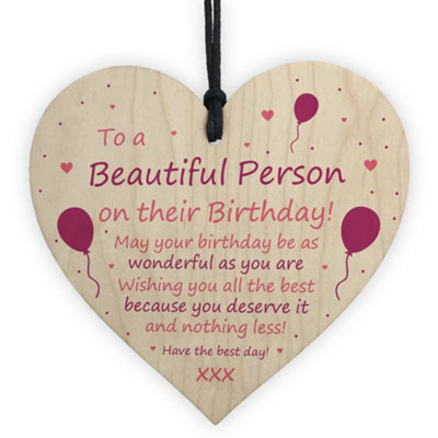 Red Ocean Novelty Birthday Card Wood Heart 1St 2Nd 16Th 18Th 21St Birthday Gift Keepsake from B&Q