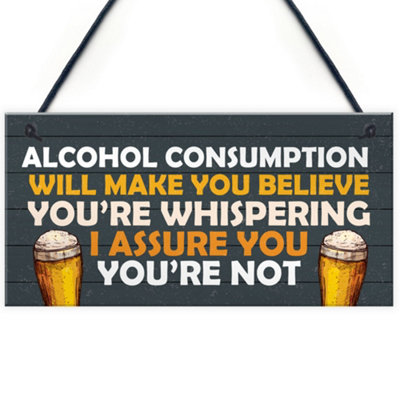 Red Ocean Funny Bar Sign Novelty Home Bar Man Cave Garden Sign Gift from B&Q