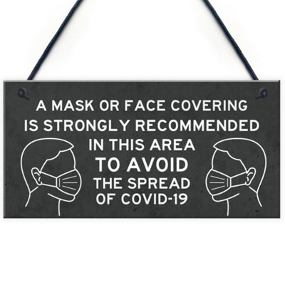 Red Ocean Warning Sign For Door Entry Covid 19 Corona Wear Mask Instructional Sign from B&Q