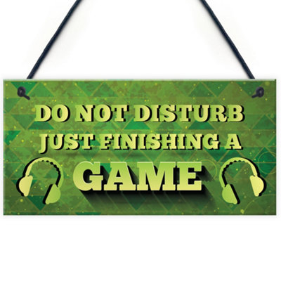 Red Ocean Novelty Gaming Sign For Dad Son Boys Bedroom Man Cave Wall Art Gamer Gift from B&Q