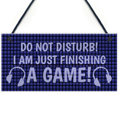 Red Ocean Funny Do Not Disturb Gaming Sign For Boys Bedroom Man Cave Dad Son Gift from B&Q