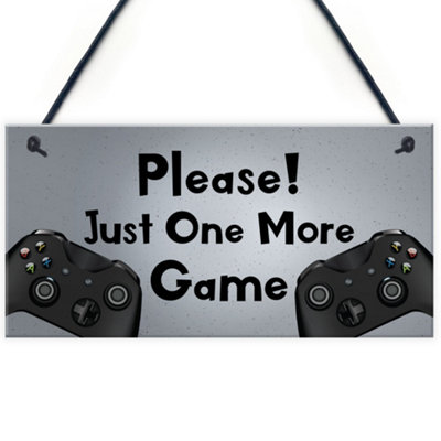 Red Ocean Novelty Man Cave Bedroom Sign For Gamer Gift For Dad Son Brother Gaming Sign from B&Q