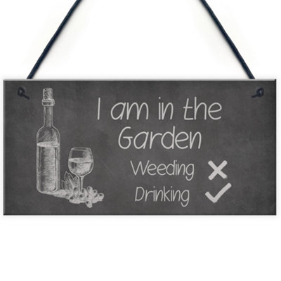 Red Ocean Funny Shabby Chic Garden Sign Hanging Summerhouse Shed Sign Home Decor from B&Q