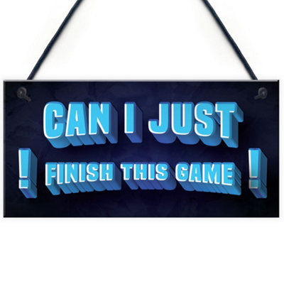 Red Ocean Neon Effect Blue Gaming Sign Funny Gamer Gift Bedroom Man Cave Sign Son Gift from B&Q