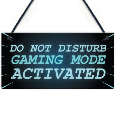 Red Ocean Neon Effect Do Not Disturb Sign Funny Gaming Sign For Man Cave Games Room from B&Q