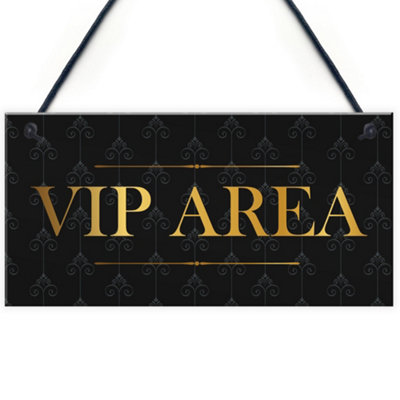Red Ocean Vintage Style Vip Area Sign For Bar Pub Club Man Cave Home Bar Home Decor from B&Q