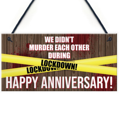 Red Ocean Post Lockdown Anniversary Gift Isolation Quarantine Funny Humour Husband Wife from B&Q
