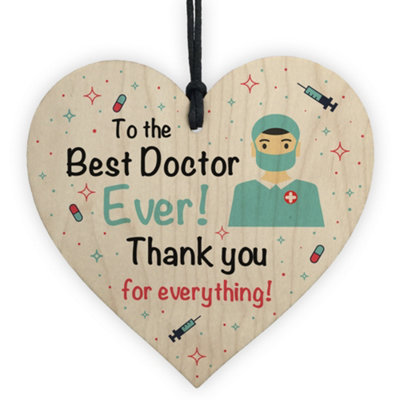 Red Ocean Thank You Gift For Doctor Wooden Heart Gift For Him Or Her Volunteer Gift Keepsake from B&Q