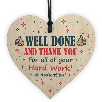 Red Ocean Novelty Gift For Teacher Nurse Carer Volunteer Wooden Heart Thank You Gift For Him Her from B&Q