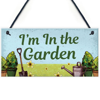 Red Ocean Novelty Garden Hanging Signs And Plaques Backyard Allotment Garden Shed Sign Gifts For Him Her from B&Q